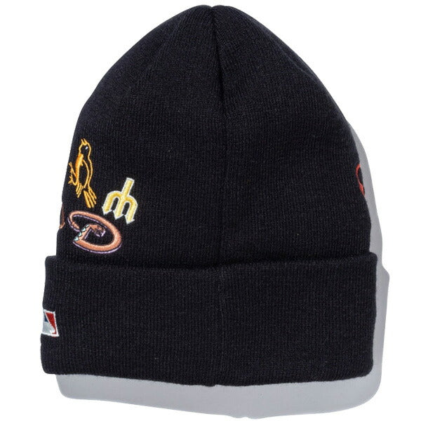 ベーシック カフニット Team Logo Allover Cooperstown ブラック