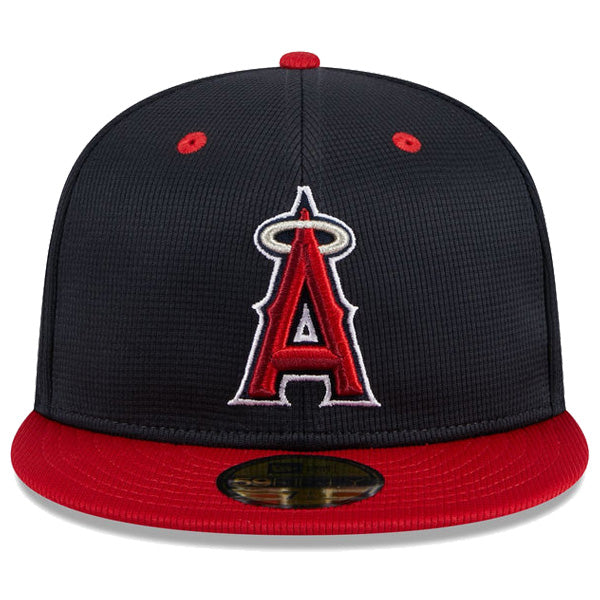 2024 Batting Practice 59FIFTY ロサンゼルス・エンゼルス ネイビー レッドバイザー