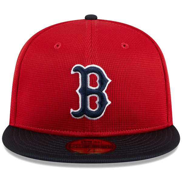 2024 Batting Practice 59FIFTY ボストン・レッドソックス レッド ネイビーバイザー