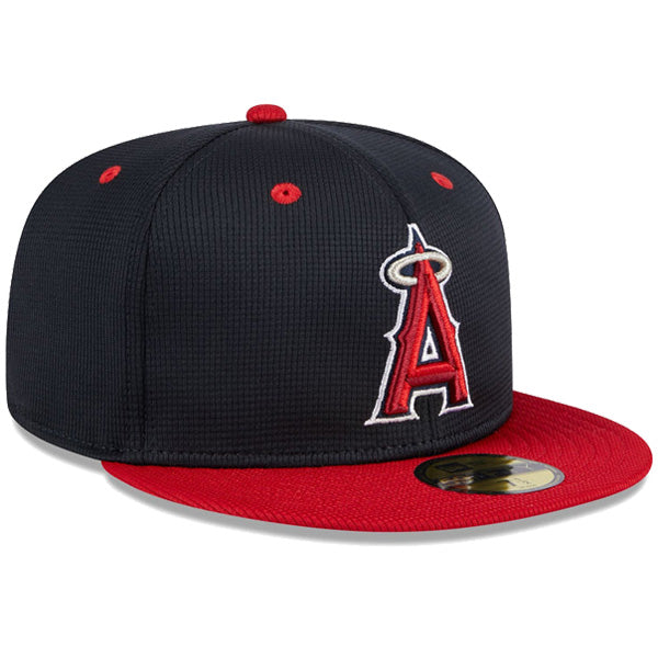 2024 Batting Practice 59FIFTY ロサンゼルス・エンゼルス ネイビー レッドバイザー