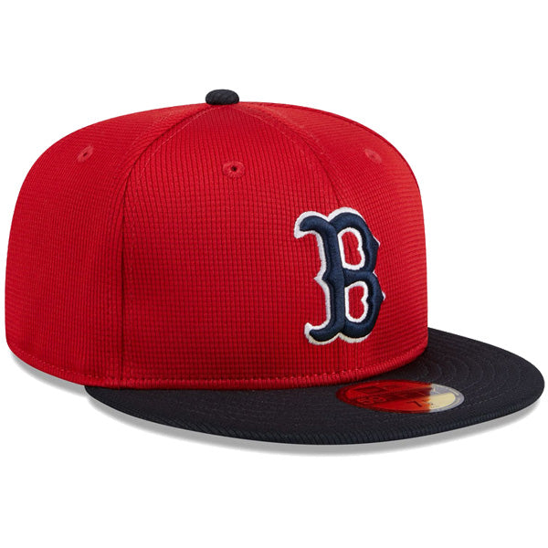 2024 Batting Practice 59FIFTY ボストン・レッドソックス レッド ネイビーバイザー