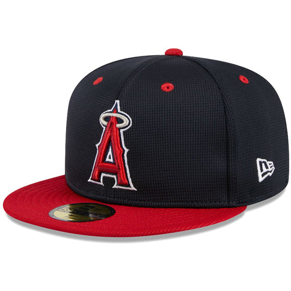 2024 Batting Practice 59FIFTY ロサンゼルス・エンゼルス ネイビー レッドバイザー