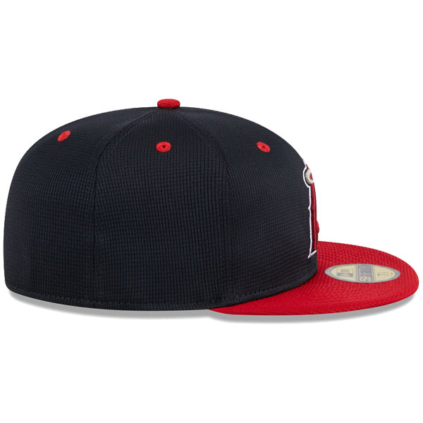 2024 Batting Practice 59FIFTY ロサンゼルス・エンゼルス ネイビー レッドバイザー