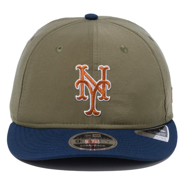 RC 9FIFTY Curved Visor Vintage Nylon ニューヨーク・メッツ オリーブ ネイビーバイザー