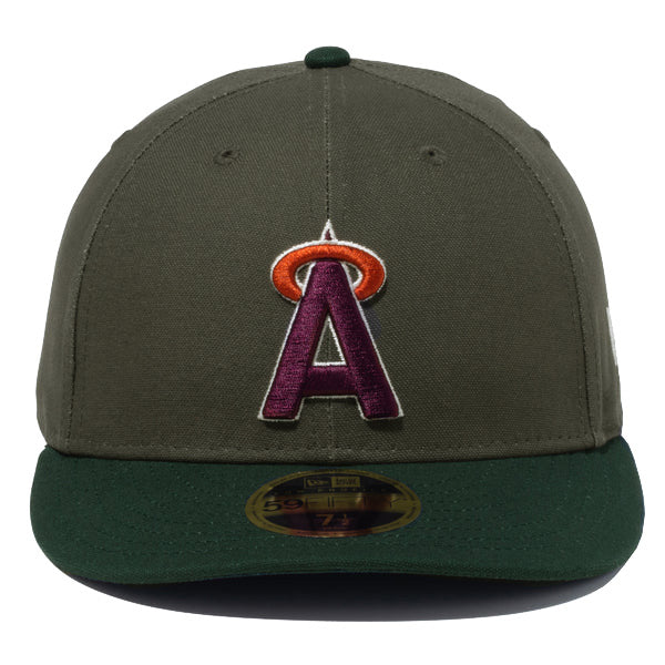 LP 59FIFTY Duck Canvas カリフォルニア・エンゼルス クーパーズタウン モス ダークグリーンバイザー
