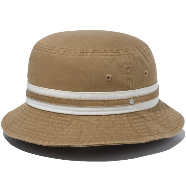 バケット01 Striped Band Bucket カーキ/クロームホワイト