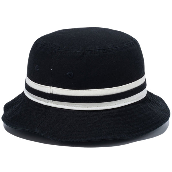バケット01 Striped Band Bucket ブラック/クロームホワイト