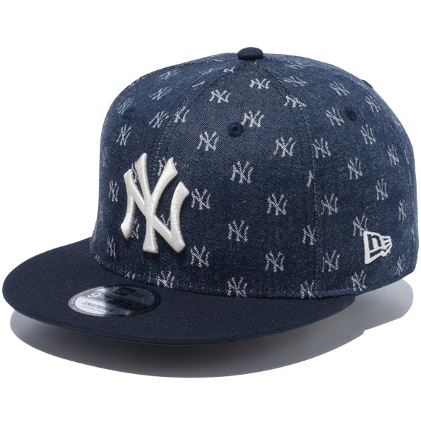 9FIFTY MLB Jacquard ニューヨーク・ヤンキース ネイビー × クローム ネイビーバイザー