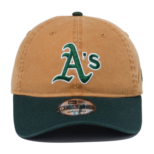 9TWENTY MLB Washed Duck オークランド・アスレチックス ライトブロンズ ダークグリーンバイザー