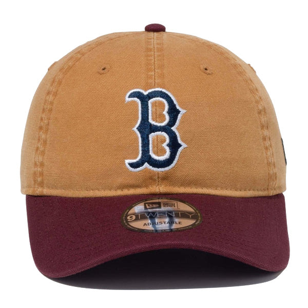 9TWENTY MLB Washed Duck ボストン・レッドソックス ライトブロンズ マルーンバイザー