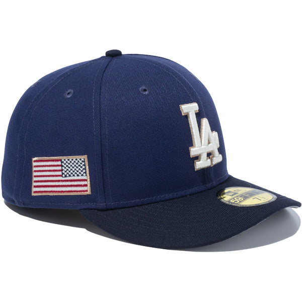 PC 59FIFTY Stars & Stripes ロサンゼルス・ドジャース ライトネイビー ネイビーバイザー