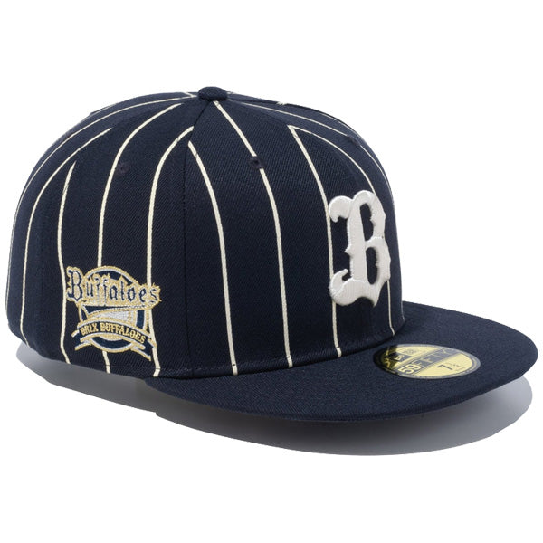 ニューエラ キャップ NEW ERA NPB 日本野球 59FIFTY オリックス バファローズ ネイビー ピンストライプ – KINGS