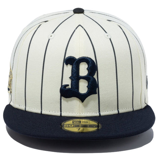 59FIFTY オリックス・バファローズ クローム ピンストライプ ネイビーバイザー