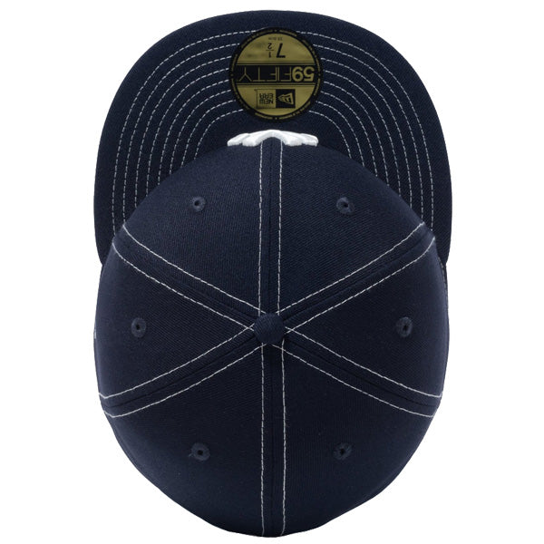 59FIFTY White Stitches ニューヨーク・ヤンキース ネイビー