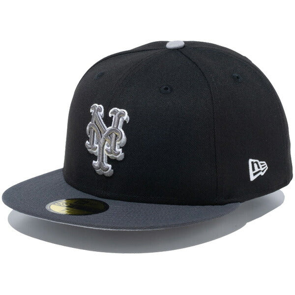 59FIFTY Shadow ニューヨーク・メッツ ブラック ダークグラファイトバイザー