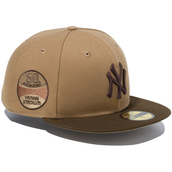 【海外限定】ニューエラ　キャップ　NY　ヤンキース　茶色　カルチャーキングス ニューエラ キャップ NEW ERA 59FIFTY Iced Latte ラテ ニューヨーク