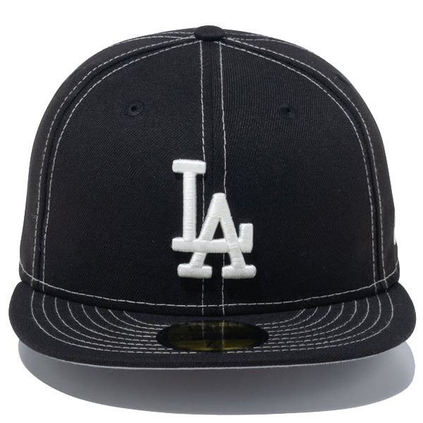 59FIFTY White Stitches ロサンゼルス・ドジャース ブラック