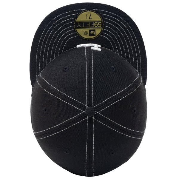59FIFTY White Stitches ロサンゼルス・ドジャース ブラック