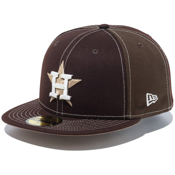 59FIFTY White Stitches ヒューストン・アストロズ バーントウッド/ウォルナット