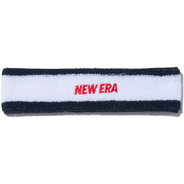 ヘッドバンド NEW ERA ホワイト/ネイビー × レッド