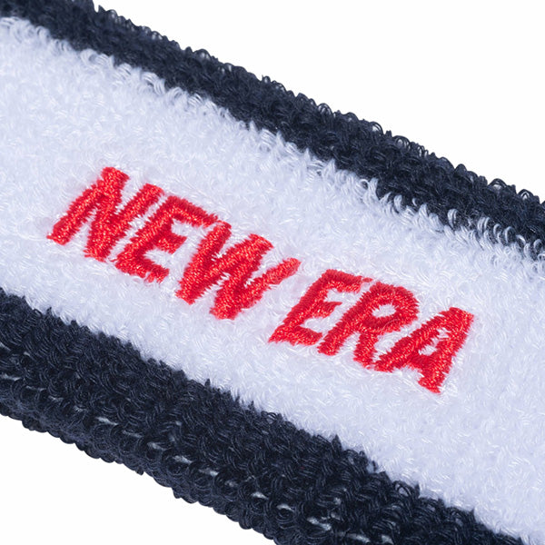 ヘッドバンド NEW ERA ホワイト/ネイビー × レッド