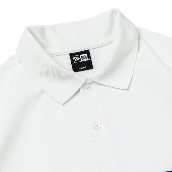 半袖 オーバーサイズド ポロシャツ Panel Polo オフホワイト/ネイビー