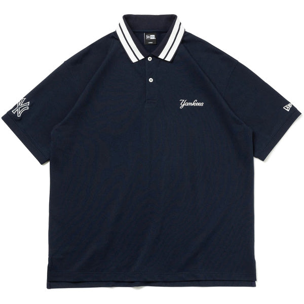 半袖 オーバーサイズド ポロシャツ MLB Apparel ニューヨーク・ヤンキース ネイビー