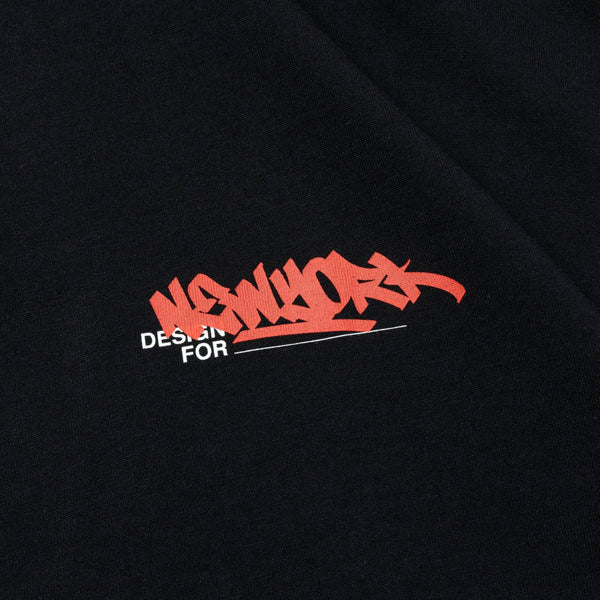 半袖 オーバーサイズド コットン Tシャツ Graffiti ブラック