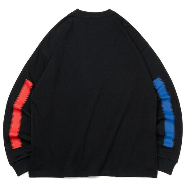 長袖 オーバーサイズド パフォーマンス Tシャツ Sleeve Line ブラック × トリコロール
