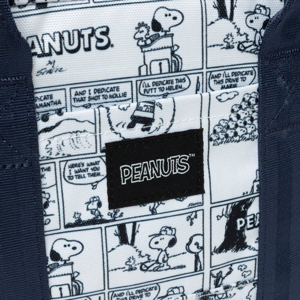 トートバッグ ミニ オールオーバー プリント PEANUTS ピーナッツ ホワイト/ネイビー