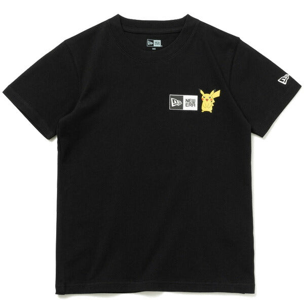 Youth 半袖 コットン Tシャツ Pokémon ポケモン ピカチュウ イーブイフレンズ ブラック