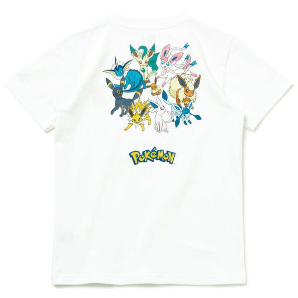 Youth 半袖 コットン Tシャツ Pokémon ポケモン ピカチュウ イーブイフレンズ ホワイト