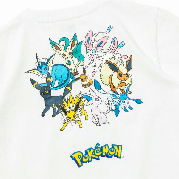 Youth 半袖 コットン Tシャツ Pokémon ポケモン ピカチュウ イーブイフレンズ ホワイト