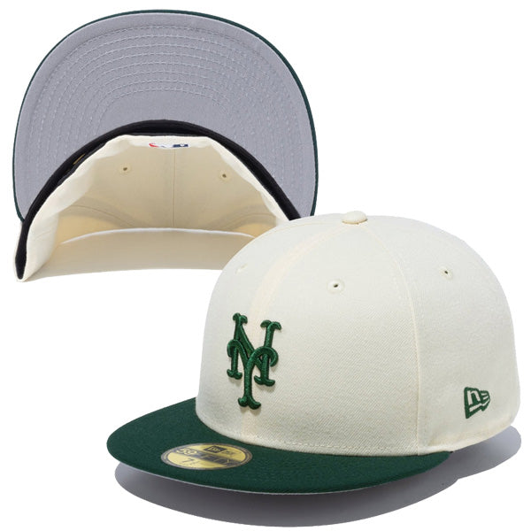 59FIFTY Powered by GORO (min-nano)ニューヨーク メッツ ワインコルク ダークグリーンバイザー
