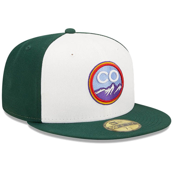 59FIFTY オンフィールド 2024 MLB City Connect コロラド・ロッキーズ ホワイト / ダークグリーン