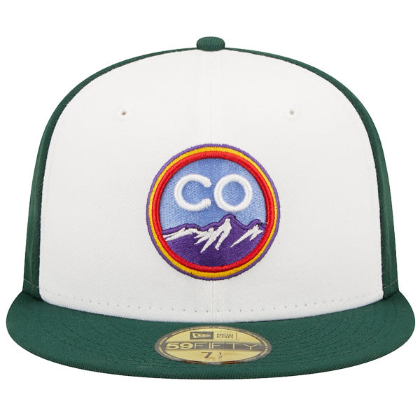 59FIFTY オンフィールド 2024 MLB City Connect コロラド・ロッキーズ ホワイト / ダークグリーン