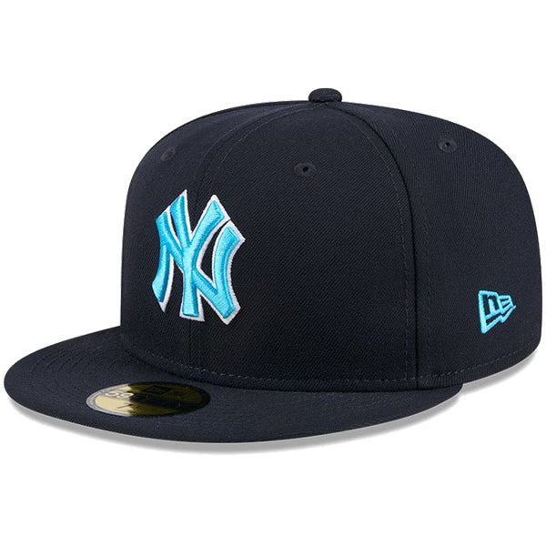 59FIFTY オンフィールド 2024 MLB Father's Day ニューヨーク・ヤンキース ネイビー ライトブルーアンダーバイザー