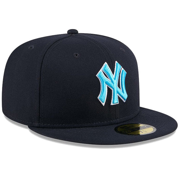59FIFTY オンフィールド 2024 MLB Father's Day ニューヨーク・ヤンキース ネイビー ライトブルーアンダーバイザー