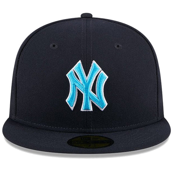 59FIFTY オンフィールド 2024 MLB Father's Day ニューヨーク・ヤンキース ネイビー ライトブルーアンダーバイザー