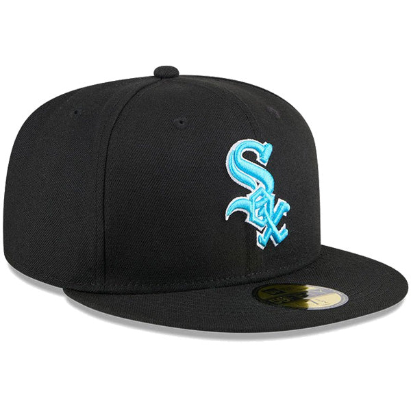 59FIFTY オンフィールド 2024 MLB Father's Day シカゴ・ホワイトソックス ブラック ライトブルーアンダーバイザー