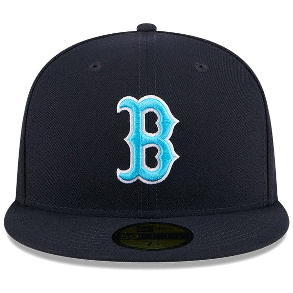 59FIFTY オンフィールド 2024 MLB Father's Day ボストン・レッドソックス ネイビー ライトブルーアンダーバイザー