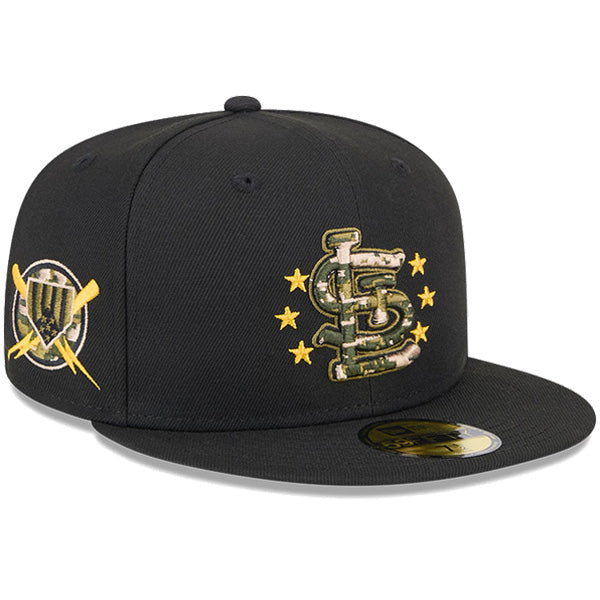 59FIFTY オンフィールド MLB 2024 Armed Forces Day アームド・フォーシズ・デー セントルイス・カージナルス ブラック