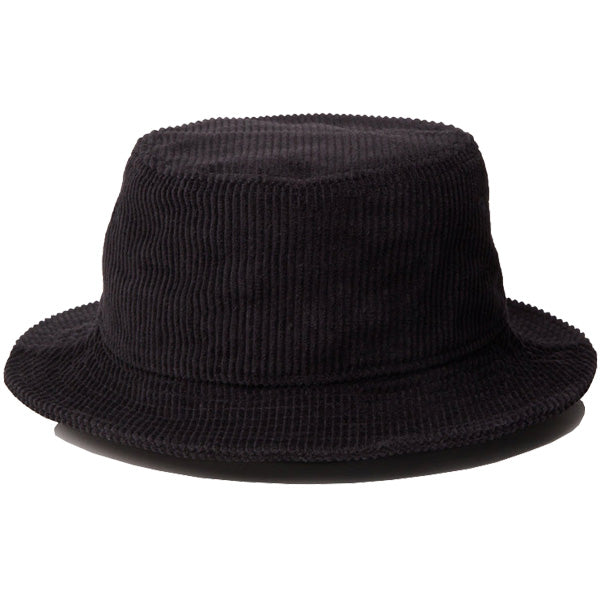 バケット01 Corduroy コーデュロイ レザーパッチ ブラック【ニューエラアウトドア】