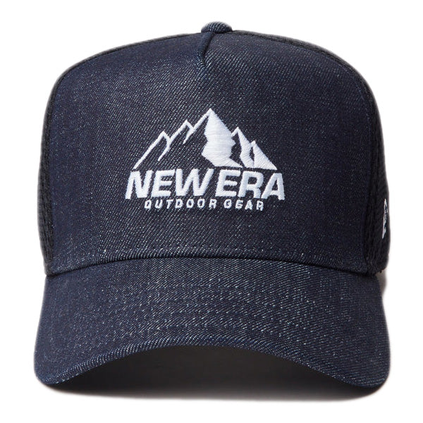 9FORTY A-Frame トラッカー Mountain Logo Spacer Mesh インディゴデニム【ニューエラアウトドア】
