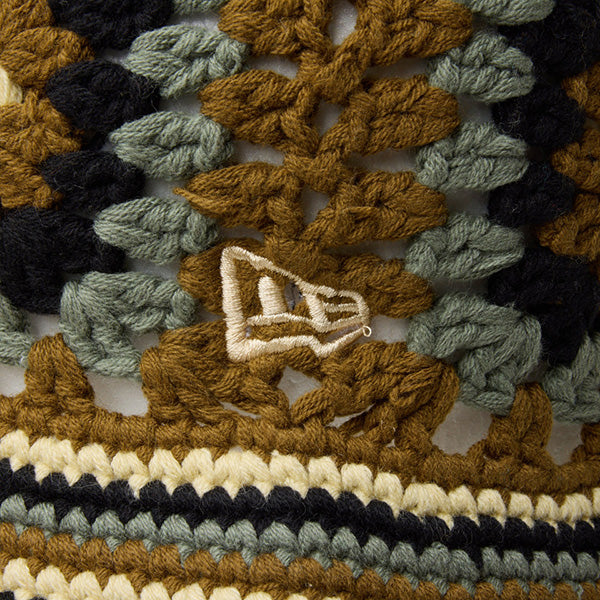 クロシェ ニットバケット Croche ブラック/ウォルナット/オリーブ