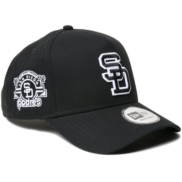 9FORTY A-Frame MLB Black & White サンディエゴ・パドレス クーパーズタウン ブラック