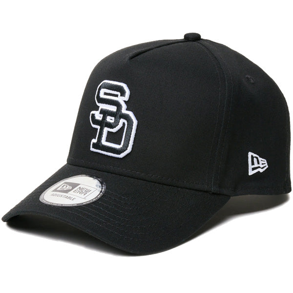 9FORTY A-Frame MLB Black & White サンディエゴ・パドレス クーパーズタウン ブラック