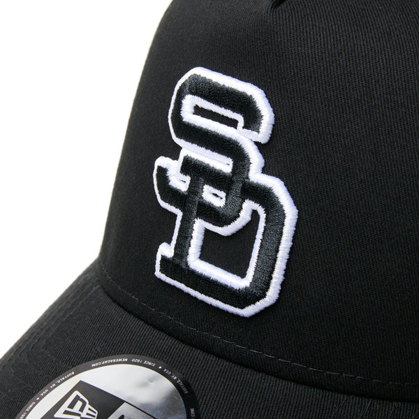 9FORTY A-Frame MLB Black & White サンディエゴ・パドレス クーパーズタウン ブラック