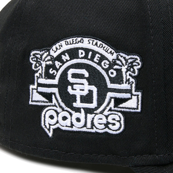 9FORTY A-Frame MLB Black & White サンディエゴ・パドレス クーパーズタウン ブラック