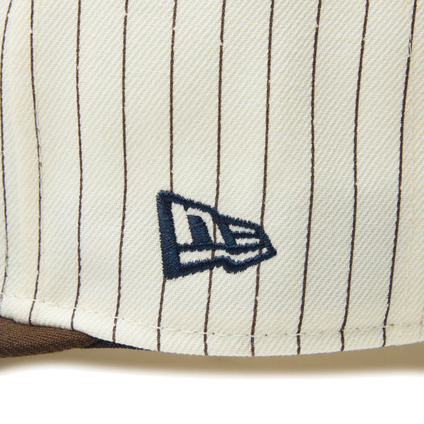 59FIFTY Pinstripe ニューヨーク・ヤンキース クローム ウォルナットバイザー